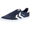 Sneaker HUMMEL "Slimmer Stadil Canvas Low", Gr. 39, blau (marine, weiß), Veloursleder, Textil, sportlich, Schuhe Retrosneaker Sneaker low Skaterschuh