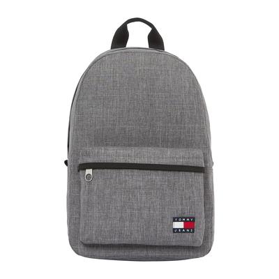 Rucksack TOMMY JEANS "TJM ESS DAILY SEASONAL BACKPACK", Gr. B/H/T: 28cm x 43cm x 14cm, grau (zinc grau), Textil, sportlich, Rucksäcke, Men, City-Rucksack, Freizeit-Rucksack, Freizeit-Bag mit Henkel Image