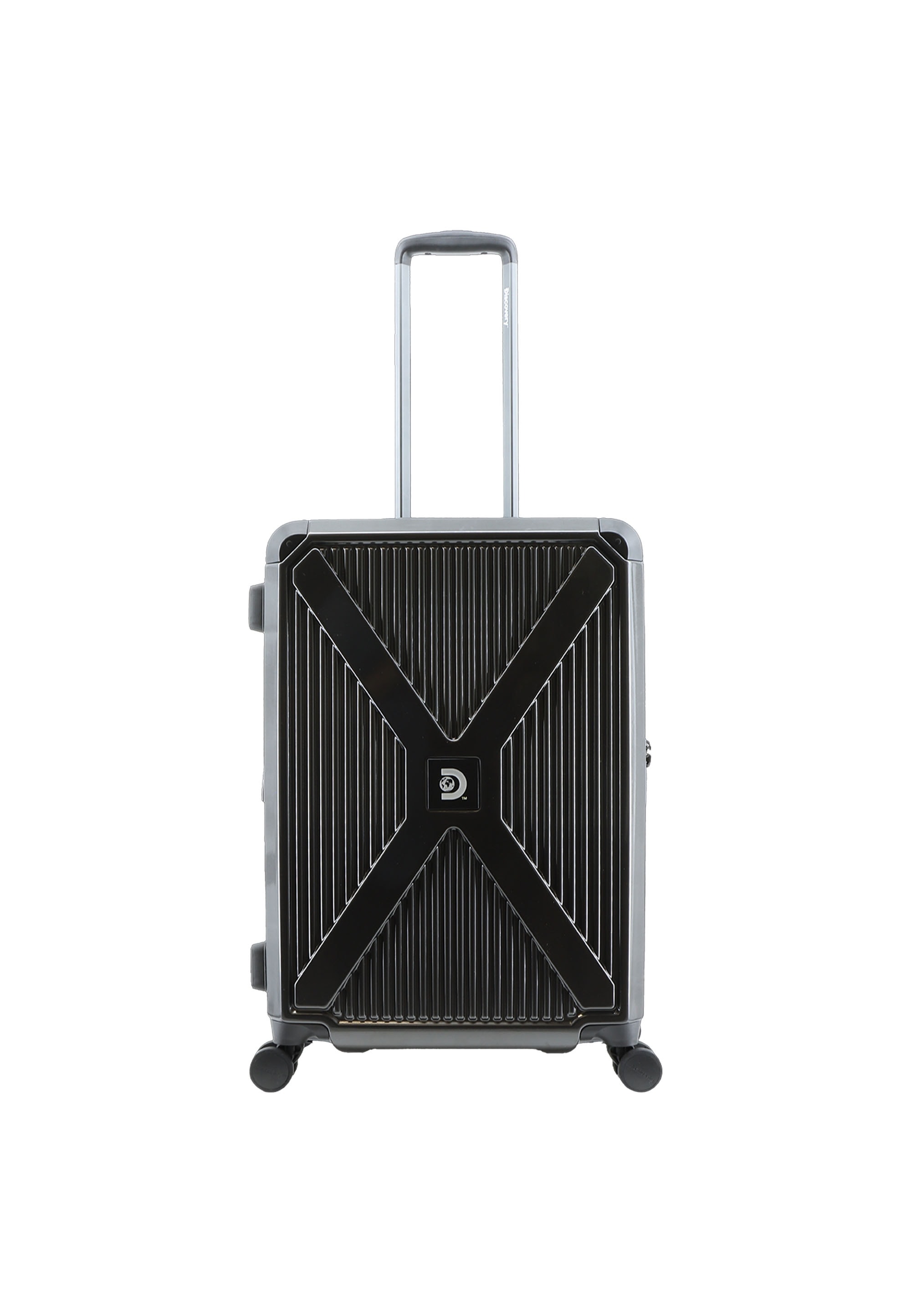 Koffer DISCOVERY "Crossroad", Gr. B/H/T: 45cm x 66cm x 25,5cm, schwarz, Polyester, Koffer, aus Polycarbonat-Material Image