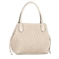 Shopper GABOR "Granada wave", Damen, Gr. B/H/T: 43cm x 29cm x 19cm, grau (taupe), Polyurethan, beschichtet, clean, Strukturmuster, Taschen, aus leicht genarbtem Lederimitat mit dekorativen Ziernähten