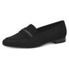 Slipper MARCO TOZZI, Damen, Gr. 39, schwarz, Textil, elegant, Schuhe, Businessschuh, Schlupfschuh, Halbschuh mit funkelndem Zierriegel