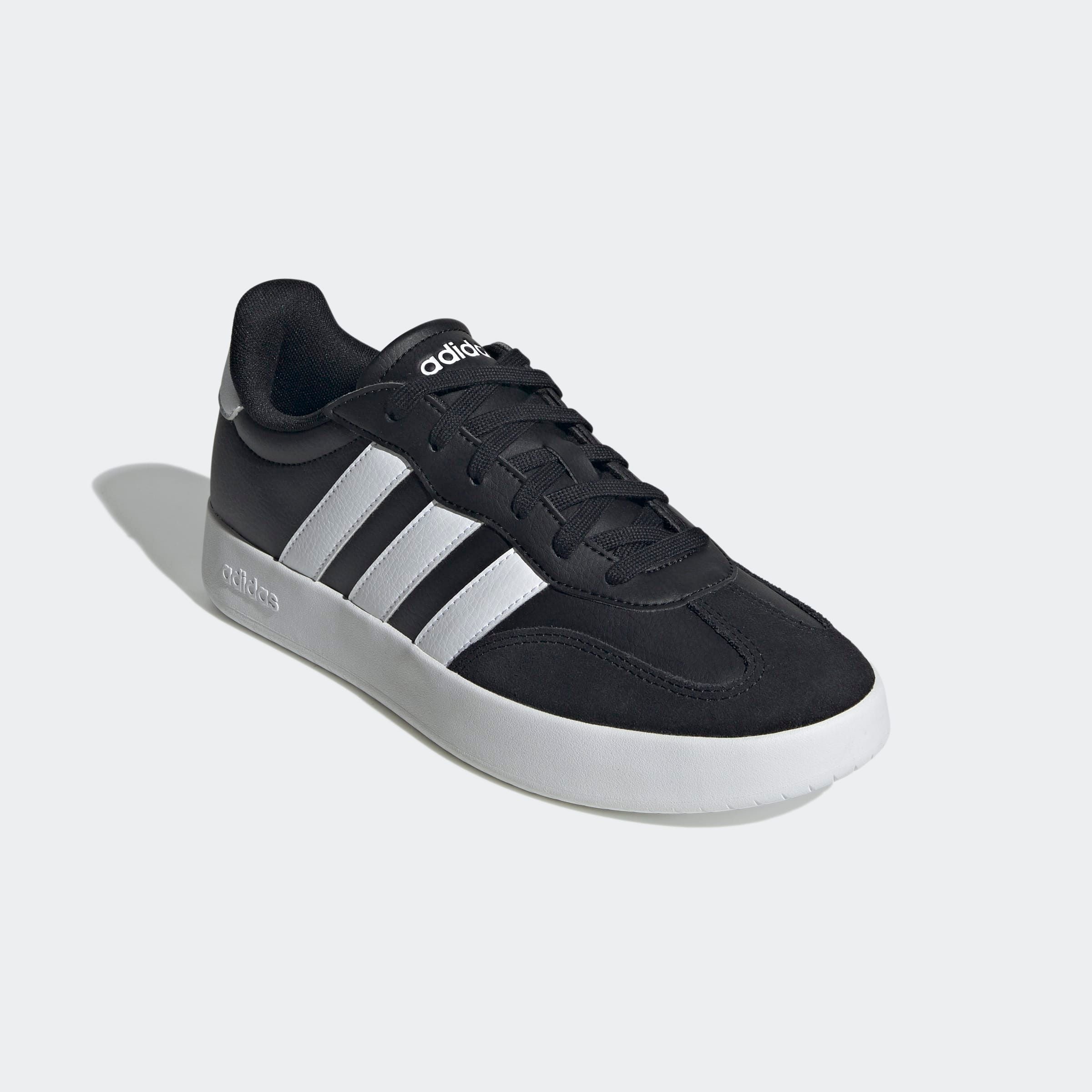 Sneaker ADIDAS SPORTSWEAR "BARREDA", Herren, Gr. 40, schwarz-weiß (core schwarz, cloud weiß, core schwarz), Leder, Synthetik, Schuhe Sneaker, inspiriert vom Design des adidas Handball Spezial