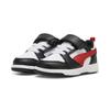 Sneaker PUMA "Rebound V6 Lo Sneakers Kinder", Kinder, Gr. 21, rot (weiß for all time rot schwarz), Obermaterial: Synthetik, Textil; Futter: Textil; Innensohle: Textil; Laufsohle: Gummi, Schuhe
