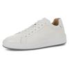Sneaker MARCO TOZZI BY GMK, Herren, Gr. 44, weiß, Leder, unifarben, sportlich, Schuhe, Freizeitschuh, Halbschuh, Schnürschuh mit Ziernähten