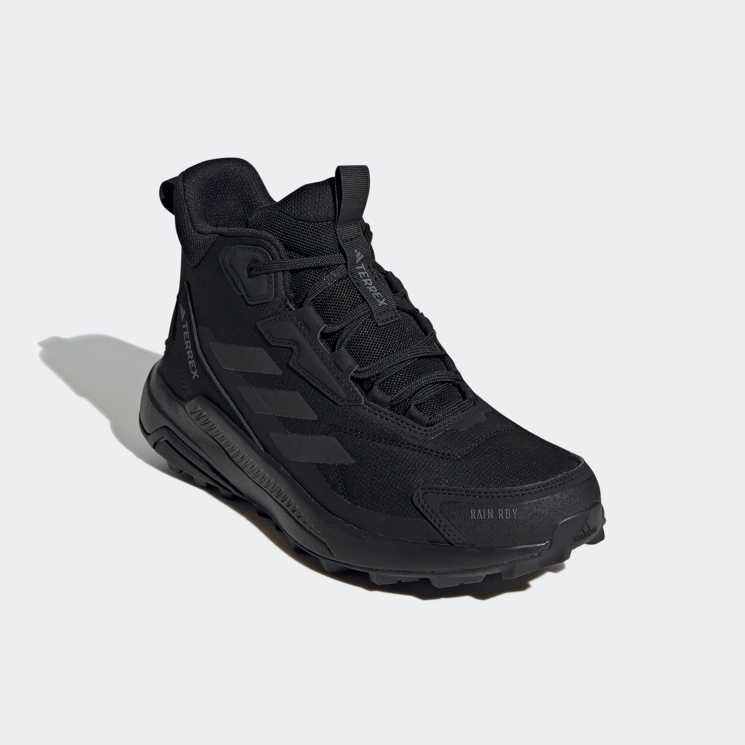 Wanderschuh ADIDAS TERREX "TERREX ANYLANDER MID RAIN.RDY", Damen, Gr. 37, schwarz (core schwarz, core schwarz, grau four), Textil, Schuhe Wanderschuh, wasserdicht