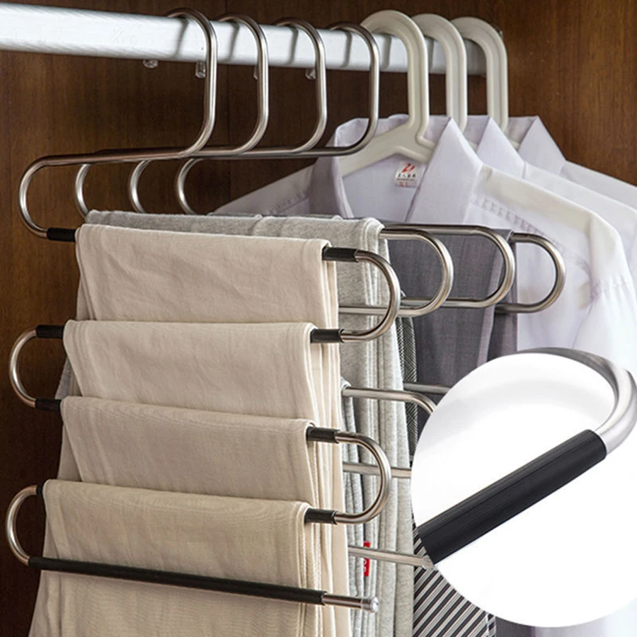 1 Stück multifunktion ale mehr schicht ige Hose Racknon-Slip Hosen ständer S-Typ Hosen ständer Kleider ständer Kleider schrank Aufbewahrung schal Rac