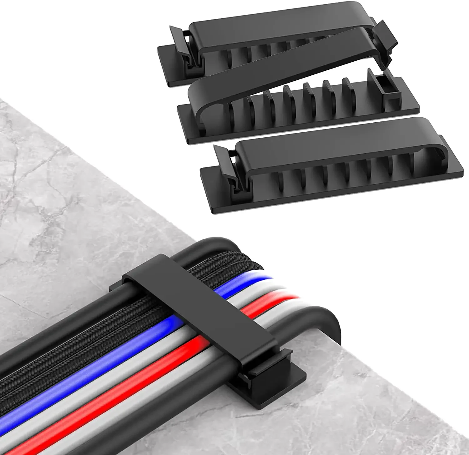 Kabel Organizer Kabel Management Draht Halter Flexible USB Kabel Wickler Ordentlich Silikon Clips Für Maus Tastatur Kopfhörer Schutz Image