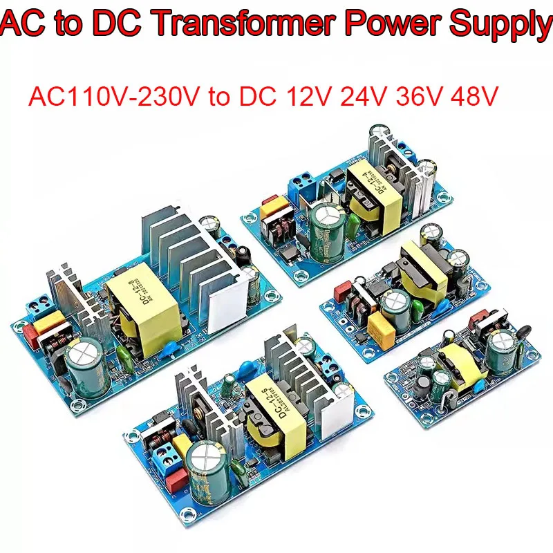 AC 110V/220V zu DC 12V 24V 36V 48V Isoliertes Schaltnetzteil 1A 2A 4A 6A 7A 9A Abwärtstransformator Bare Board Modul Image