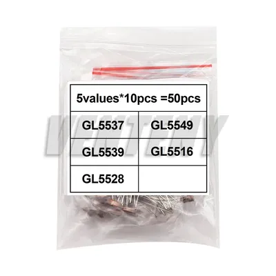 50 Stück 5 Werte * 10 Stück LDR Photo Light Sensitive Resistor Photoelektrisches Fotowiderstands-Kit Image