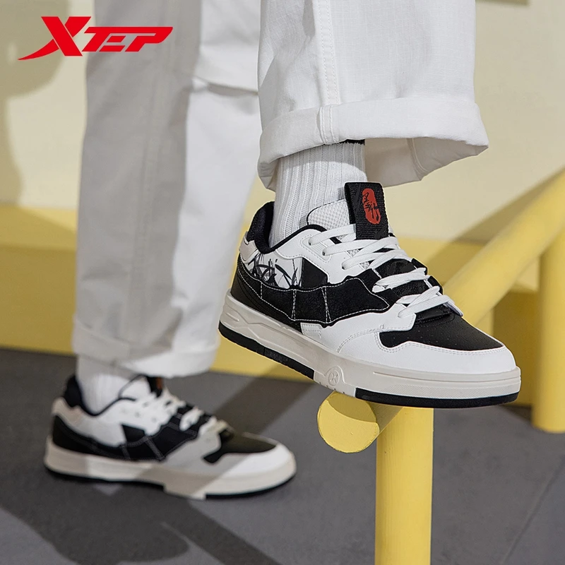 Xtep STEP-1 Skateboard-Schuhe für Herren, Herbst, Street-Style, Skate-Schuhe, Haltbarkeit, bequeme Turnschuhe 976319310043