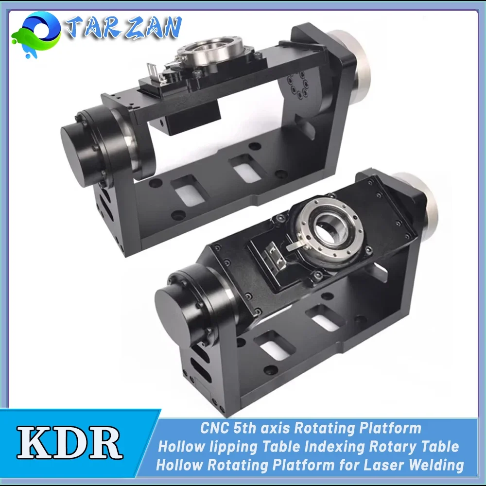 CNC 5. Achse Hohle rotierende Plattform Flipping Table Indexierung Drehtisch für Laserschweißspender Motorisierte Indexierung Rotary Image