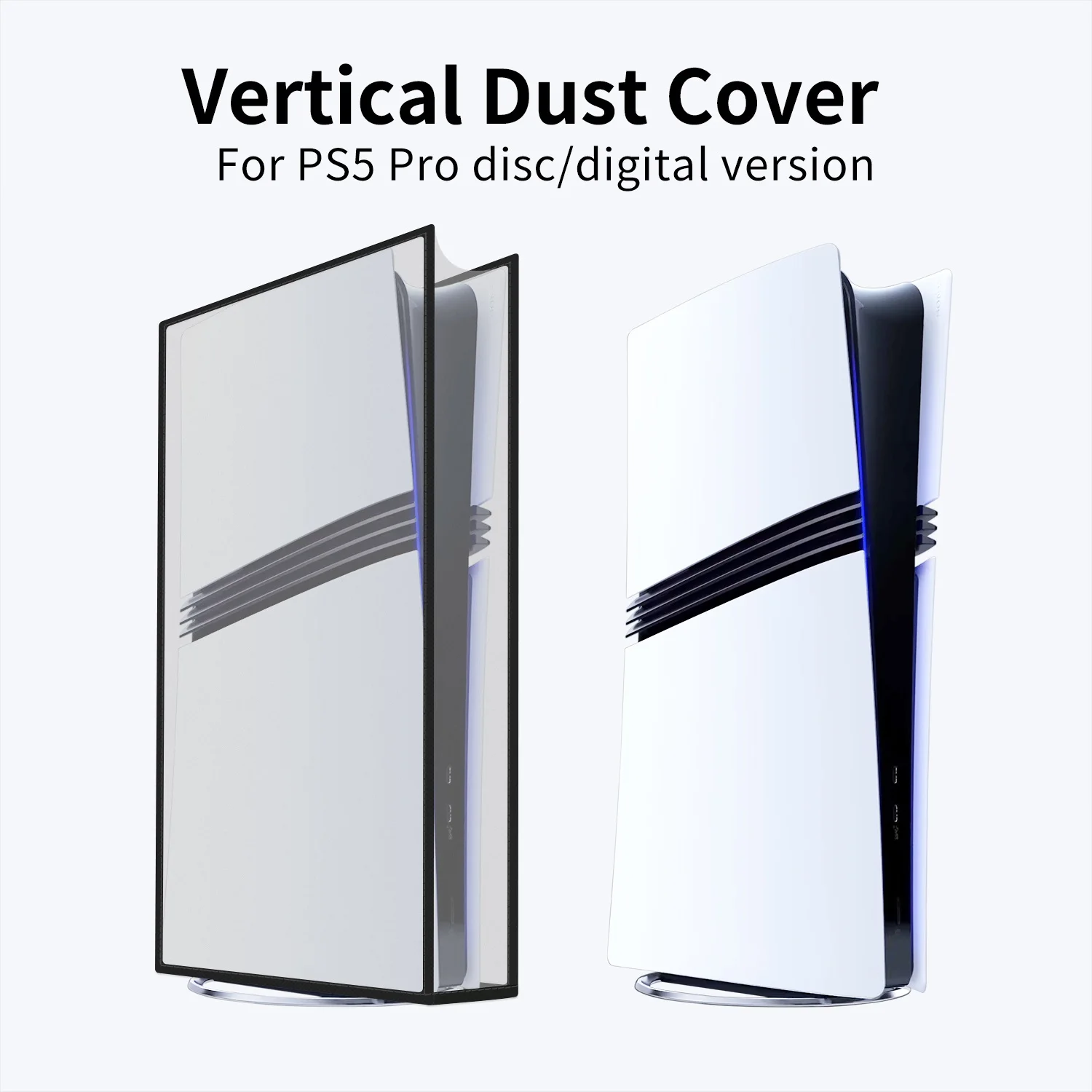 Durchscheinende Staubschutzhülle für PS5 Pro-Konsole, weich, vertikal, kratzfest, digitale Universal-Schutzhülle mit Scheibe, Spiel Image