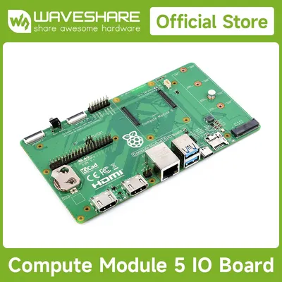 Offizielles Raspberry Pi Compute Module 5, IO-Board, eine Entwicklungsplattform und Image