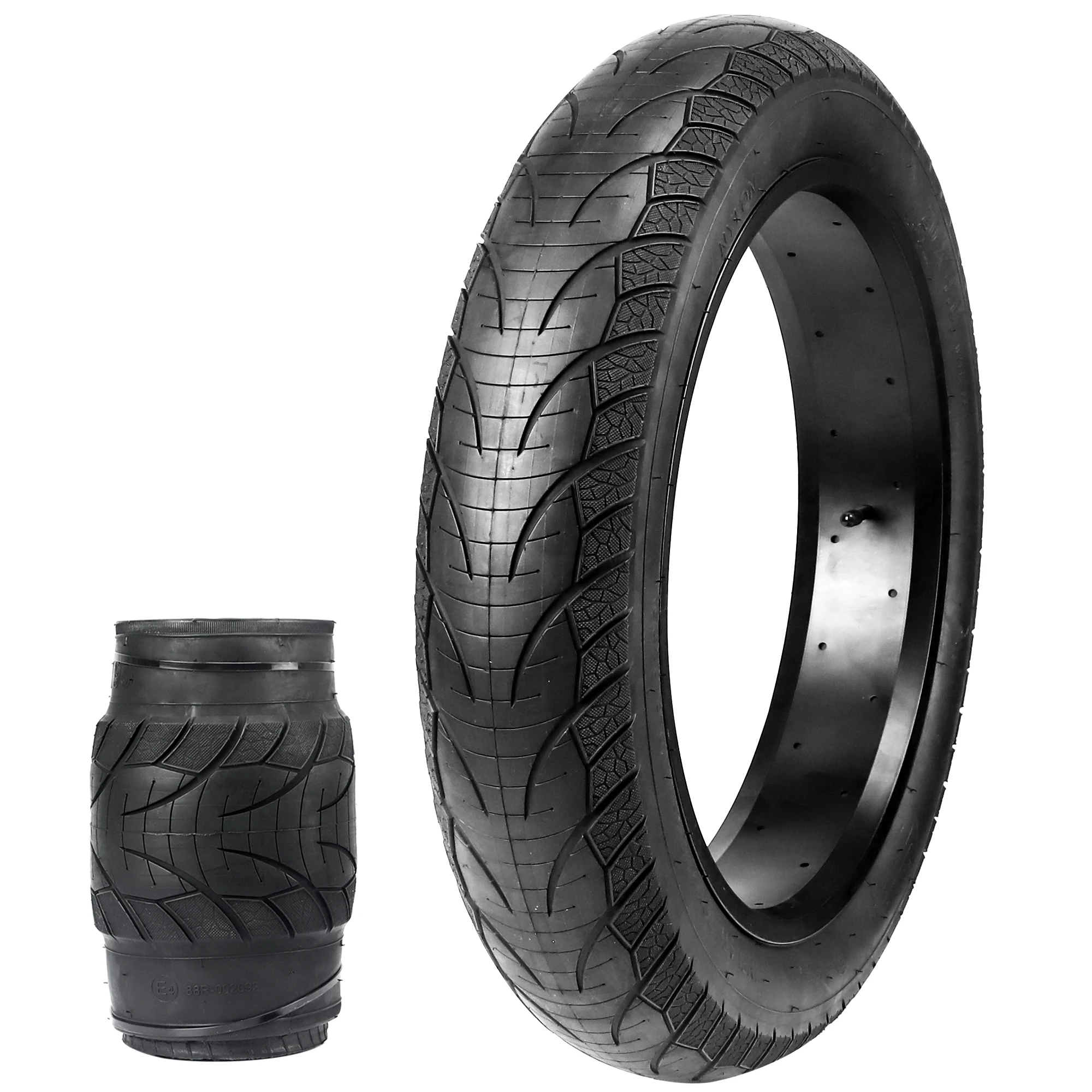 ZUKKA E Bike Fat Tire 20x 4.0 Fat Bike Tire Heavy Duty Hochleistungs-E-Bike Mountain Snow Bike Tire Schwarz Image