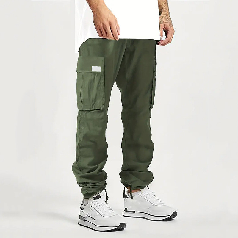 Men's Cargo Pants Trousers Multi Pocket Plain Wearable Daily Outdoor Camping Hiking Fashion Classic Black Army Green