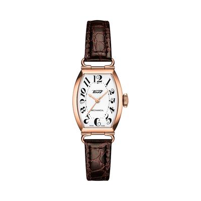 Tissot Heritage Porto Mechanical Small Lady Watch, 22mm x 30.1mm - White/Brown