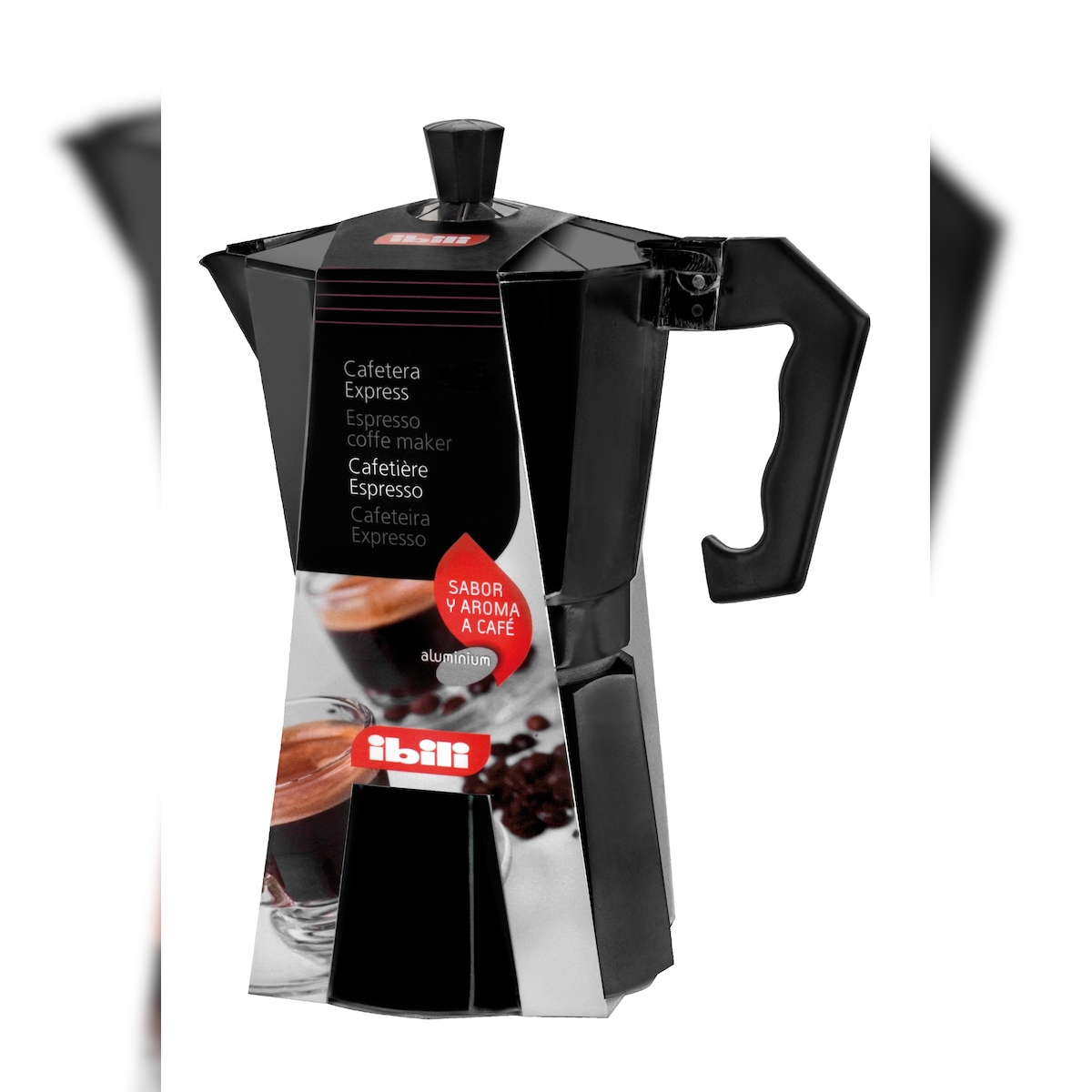 IBILI - Bahia Negra Express-Kaffeemaschine, 1 Tasse, 50 ml, Aluminium Image