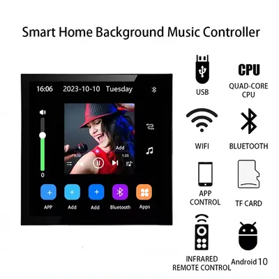 4 inch Andriod 10 Eshare WiFi Bluetooth Touch Home Theater Cinema Digital Stereo Audio Music Wall