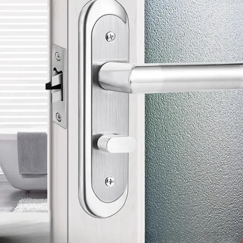Keine Schlüssel Sicherheit Holz Badezimmer Wc Türschloss Möbel Tragbare Türschloss Aluminium Schloss Griff Für Zuhause Edelstahl