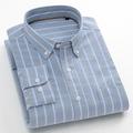 Per uomo Camicia Oxford Giallo blu grigio blu Verde chiaro Rosa Viola Manica Lunga A righe Colletto italiano visibile Scuola Matrimonio Bottoni Abbigliamento 100% Cotone Neutro Moda Quotidiano