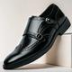 scarpe eleganti da uomo con cinturino doppio marrone – scarpe brogue oxford in vera pelle sintetica per eventi formali e abbigliamento da ufficio