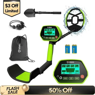 GoGonova Waterproof Metal Detector for Adults & Kids, with High Accuracy Lightweight 8" Search Coil,