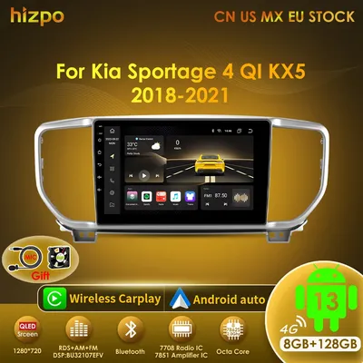 Hizpo 7862 Car Radio For Kia Sportage 4 QI KX5 2018 - 2021 Wireless CarPlay Android Auto Intelligent