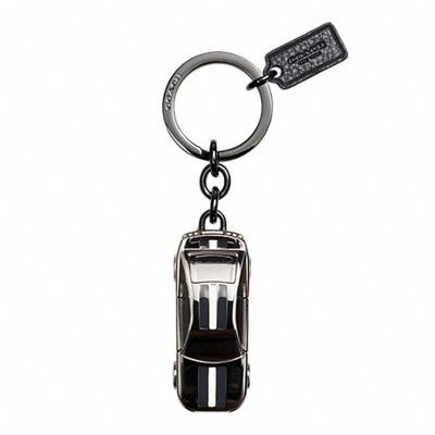 Coach Accessories | Coach Sports Car Black Metal Key Ring Key Chain Keyfob Bag Charm 64255 New | Color: Black/Gray | Size: Os