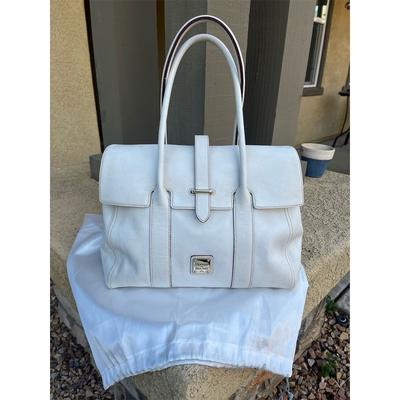 Dooney & Bourke Bags | Dooney & Bourke Women's White Leather Satchel Handbag With Dust Bag Euc | Color: White | Size: Os