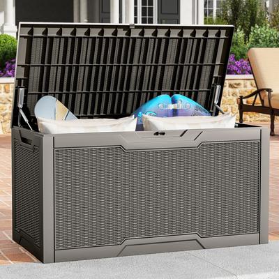 Moasis 100 Gallons Lockable Resin Deck Box