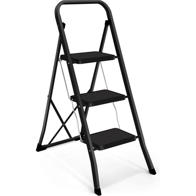 TEMU 3 Step Ladder, Lightweight Folding Step Stools For Adults With Anti-slip Pedal, Portable Sturdy Ladder, Kitchen & , 150kg Capacity