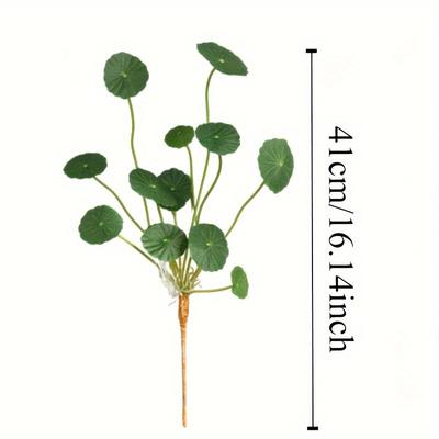 TEMU 1pc Lifelike Artificial Green Leaf Plant In White Pot - Realistic Potted Greenery For Decor, Desk, Shelf, Or Tabletop Display, Office Decor Accent | Natural Look Plant | Textured Pot, Plant Decor Image