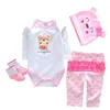 Reborn-Puppen, Babykleidung, rosa Outfits für 20 Zoll bis 22 Zoll große Reborn-Babypuppen, Babykleidung, Kleinkinder, rosafarbene Anzüge