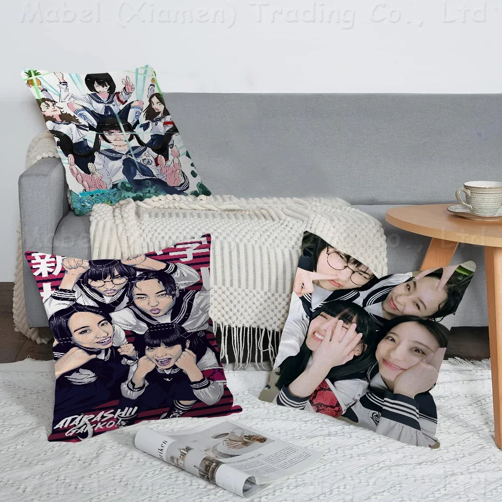 Atarashii Gakko Youth Band Kissen Geschenk Home Office Dekoration Schlafzimmer Sofa Auto Kissenbezug Hülle 45x45