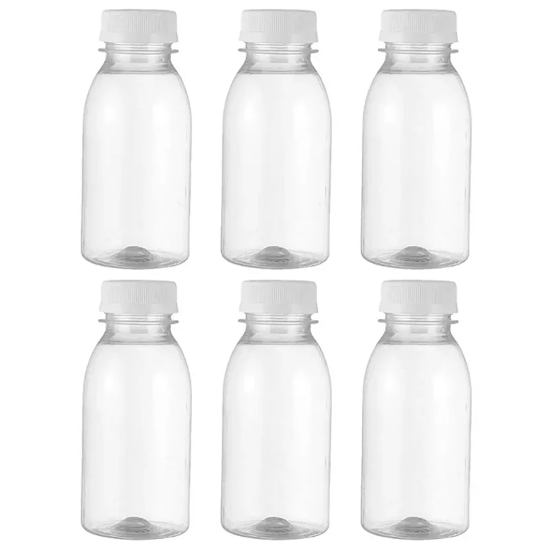 6 Stück kleine Plastikflaschen, 100 ml, Milchflaschen, kleine Saftflaschen, auslaufsichere Milchflaschen, tragbare Getränkeflaschen, Kunststoff, Wasser Image