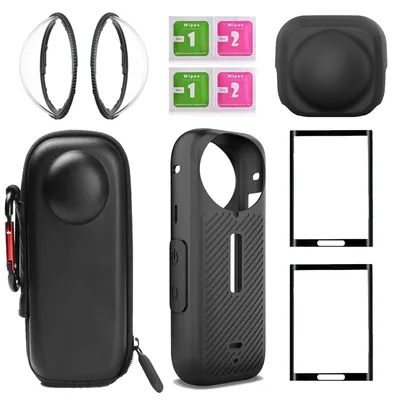 For Insta 360 X5 X4 Camera Protective Accessory Kit Lens Guard/Silicone Protective Cover/Screen Protectors/Camera Case