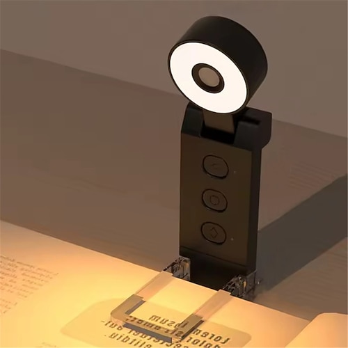 USB-Leselampe mit Clip – tragbare, zusammenklappbare LED-Lesezeichenlampe mit wiederaufladbarem Akku, perfekt für die Beleuchtung von Wohnzimmer und Schlafzimmer, 1Stk. Image