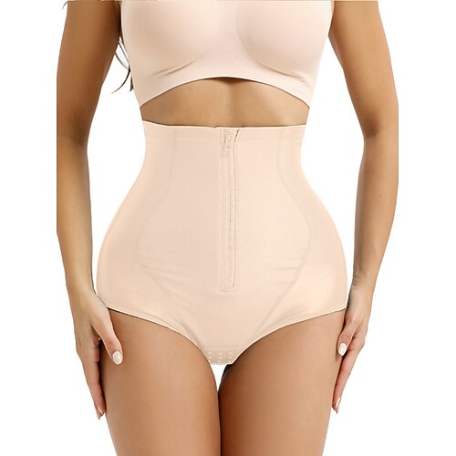 Damen Formwäsche Formwäsche Höschen GitterNightwearNylon Einfarbig Schwarz Beige Frühling Sommer Herbst Winter Image