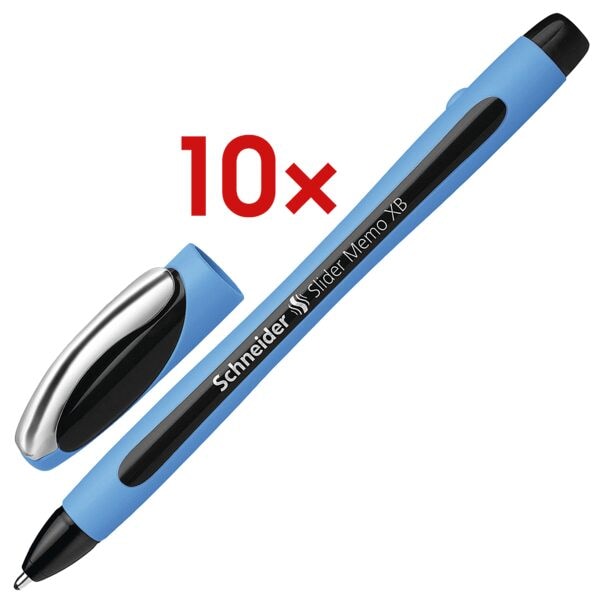 Schneider 10x Kugelschreiber »Slider Memo XB« 1502 schwarz Image
