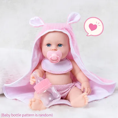 12Inch/30Cm Baby Doll Reborn Doll Holding Blanket Clothes Soothing Realistic Full Body Vinyl Reborns