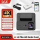 Telecamera da cruscotto 4K Ultra HD Visione notturna 170 ° Telecamera da cruscotto grandangolare 2.4G Wifi Connettività intelligente Registratore per auto DVR