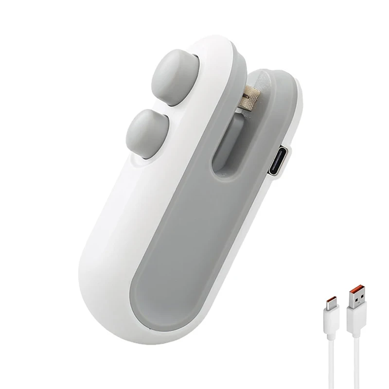 Mini-Beutelversiegelungsgerät, 2-in-1, wiederaufladbares Beutelversiegelungsgerät, Heißsiegelgerät mit Schneider und Magnetbeutel, Wiederverschließmaschine für Plastiktüten, Snackbeutel Image