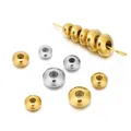 20/50 pz Acciaio Inossidabile Doppio Piatto Del Distanziatore Perline 4mm 6mm 8mm Colore Oro Branelli Allentati Pendenti E Ciondoli per il Braccialetto Creazione di Gioielli FAI DA TE