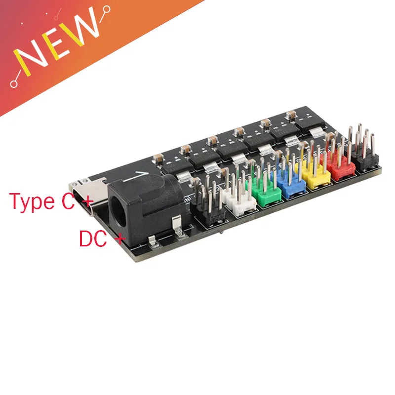 2Pcs/1pc Multi-kanal Weg Power Spannung Regler Modul Bord Typ-C DC Buchse AMS1117-1,2 V/1,5 V/1,8 V/2,5 V/3,3 V/5,0 V 800mA Image