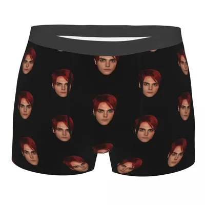 Lustige Boxer Gerard Way Red Hair Shorts Höschen Herrenunterwäsche Mittlere Taille Unterhose für Image