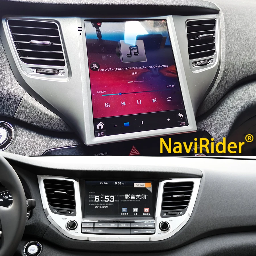 10,4 "Tesla Bildschirm 256 GB Android 14,0 Auto Multimedia GPS Navigation Für Hyundai Tucson 2017 Autoradio Bluetooth Stereo Kopf einheit Image