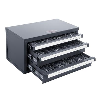TEMU Vevor Drill Bit Dispenser Cabinet, -drawer Drill Bit Organizer Cabinet For 1mm To 13mm, Steel Drill Dispenser Organizer Cabinet With Labels, Stackable Drill Dispenser For Drill Bit Storage Image
