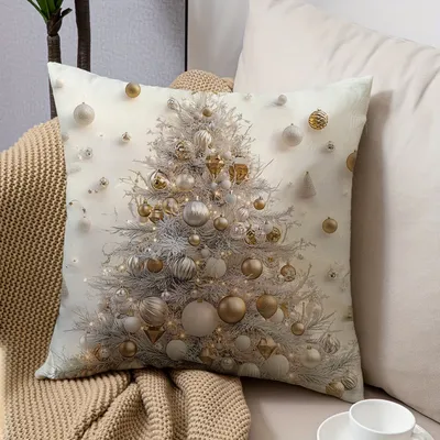 Weihnachtsdekoration Kissenbezug Frohe Weihnachten Weihnachtsbaum Auto Muster Wohnzimmer Sofa Image