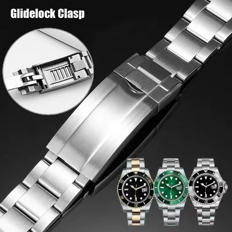 Uhrenarmband für Rolex SUBMARINER DAYTONA Yacht-Master GMT Uhrenarmband mit Glidelock-Verschluss 904 Edelstahlarmband 20 mm 21 mm Image