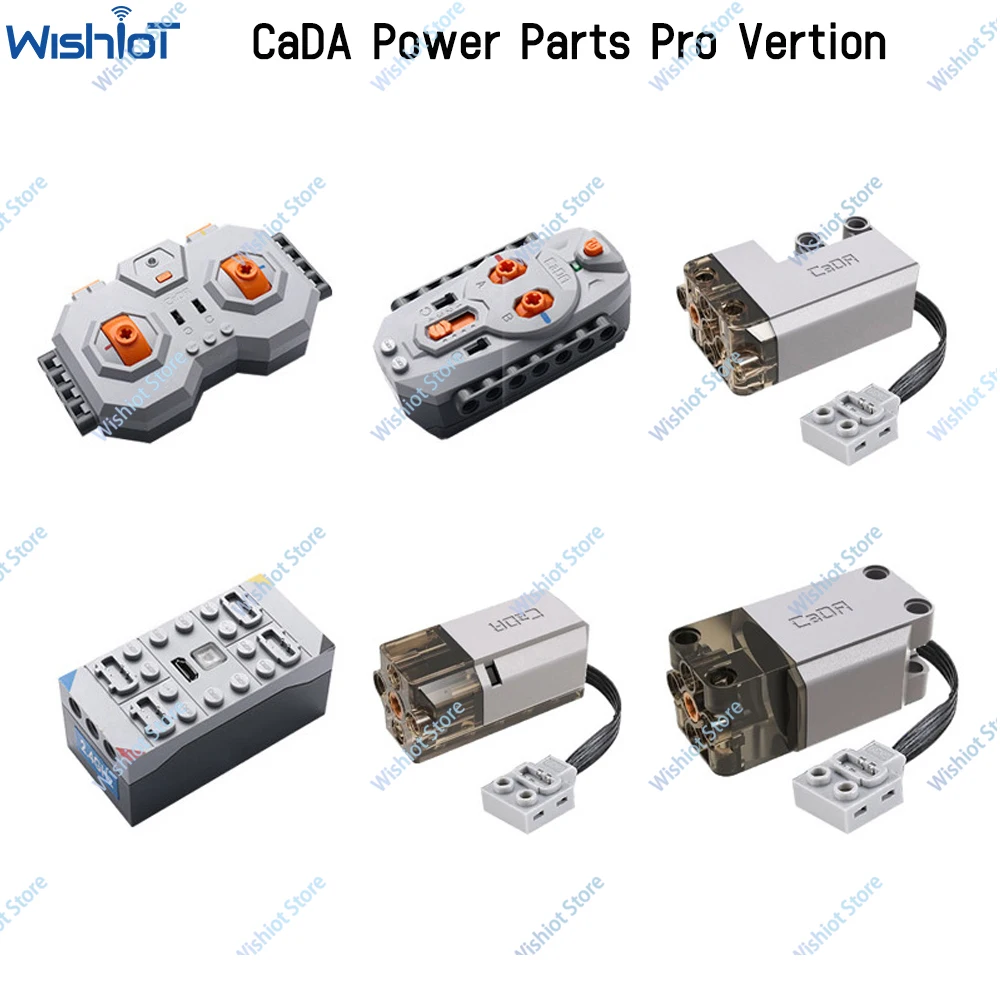 CaDA Technische Motorteile, kompatibel mit Legoeds-Bausteinen, mechanische MOC-Leistungsfunktionen, Automodell, Upgrade-Servomotor Image